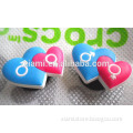 high level bule and red cut loving heart mode 2D shoes charm